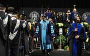 近2,000 students received degrees at Old Dominion University's 135th Commencement Exercises on Dec. 18 in Chartway Arena at the Ted Constant Convocation Center. Two Old Dominion alums were the featured speakers. Lt. 创. 唐娜W. Martin ‘88, the 67th inspector general of the U.S. Army spoke at the 9 a.m. ceremony for the Darden College of Education and Professional Studies, Batten College of Engineering and 技术, College of Sciences and School of 网络安全. Scott Cooke '93, '96, group vice pr